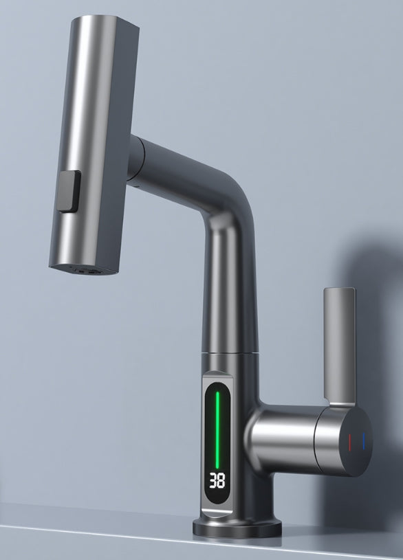 LED intelligent digital display sink shower faucet