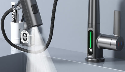 LED intelligent digital display sink shower faucet